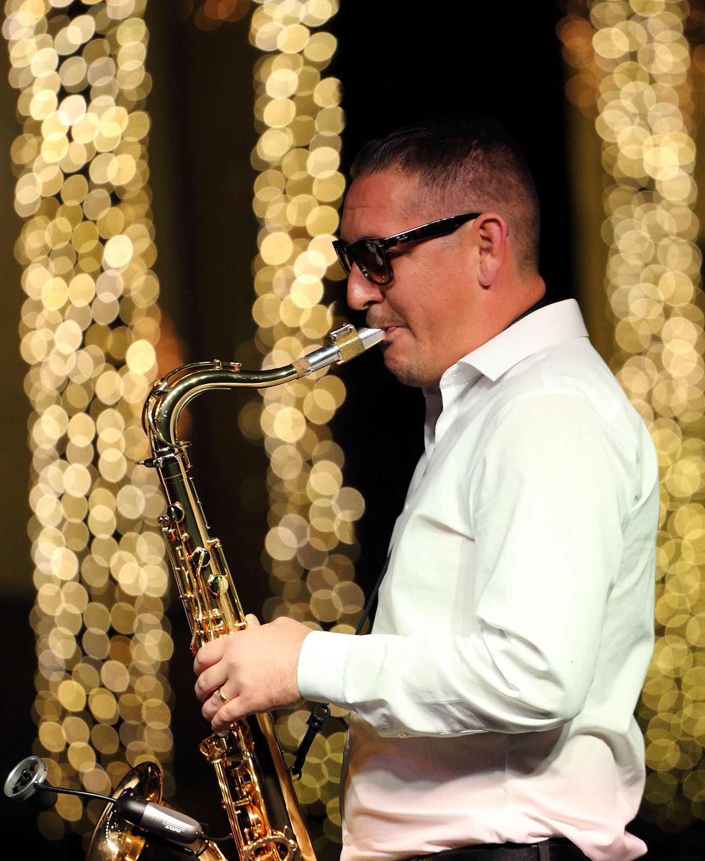 Saxophone player at the Festival of Lights
