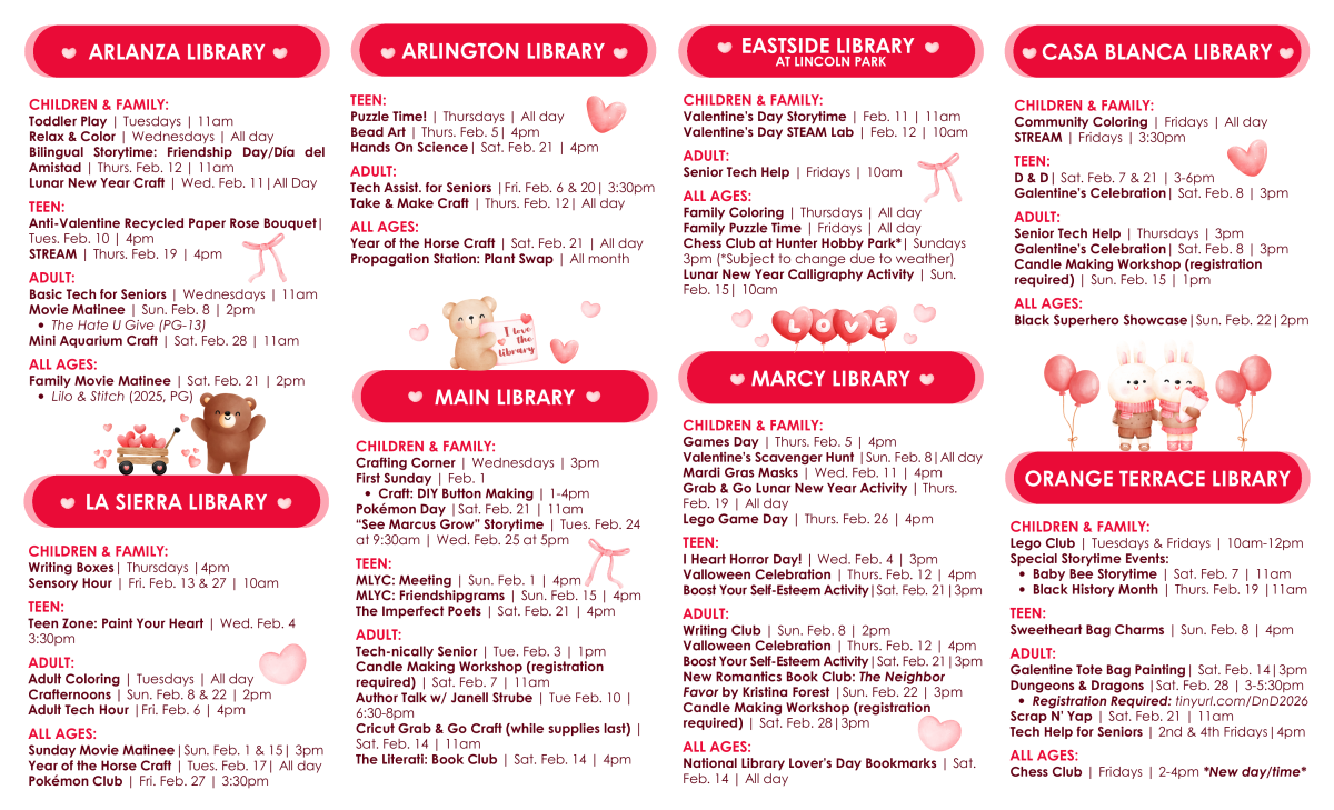Program Library Events Calendar Calendar of Events | Riverside Public Library