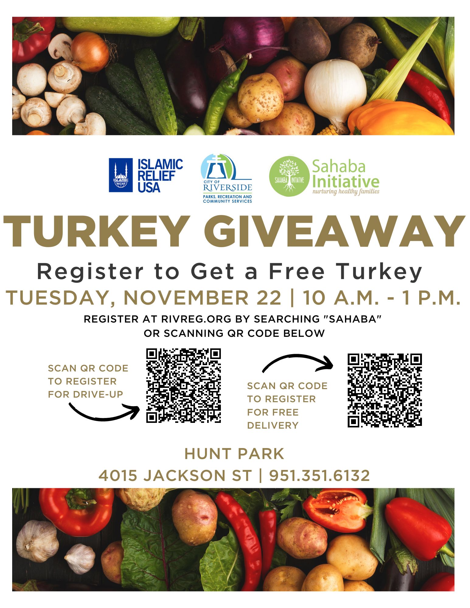 Sahaba Free Turkey Giveaway riversideca.gov