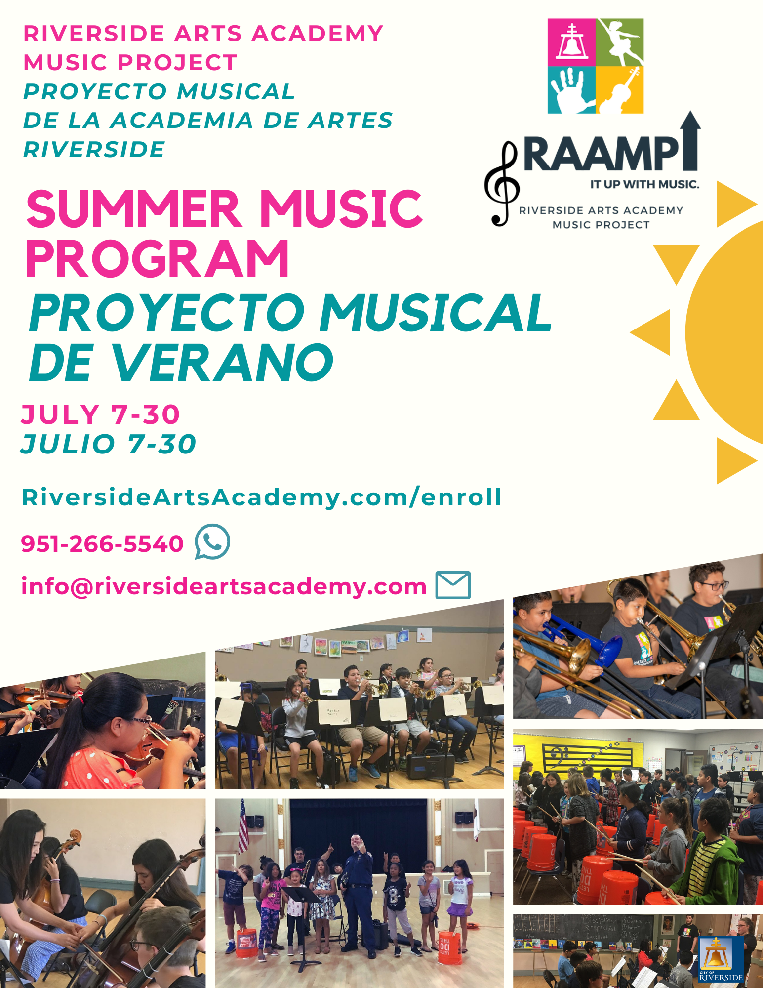 Riverside Arts Academy S Raamp Summer Music Program Riversideca Gov