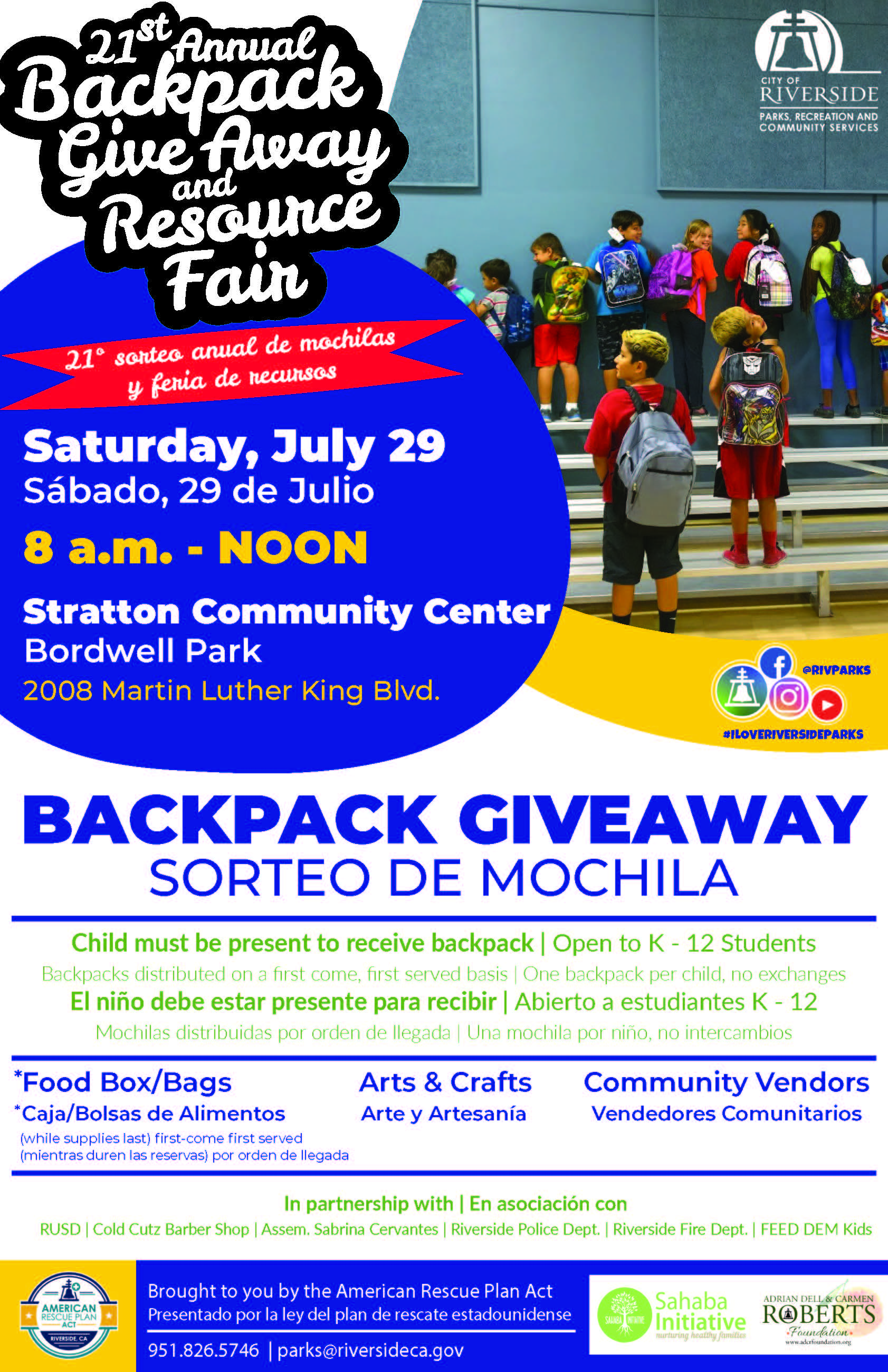 19th Annual Backpack Giveaway & Community Street Fair - Salvation