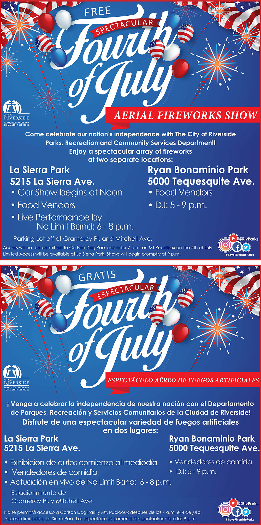 4th of July Aerial Fireworks Show | riversideca.gov