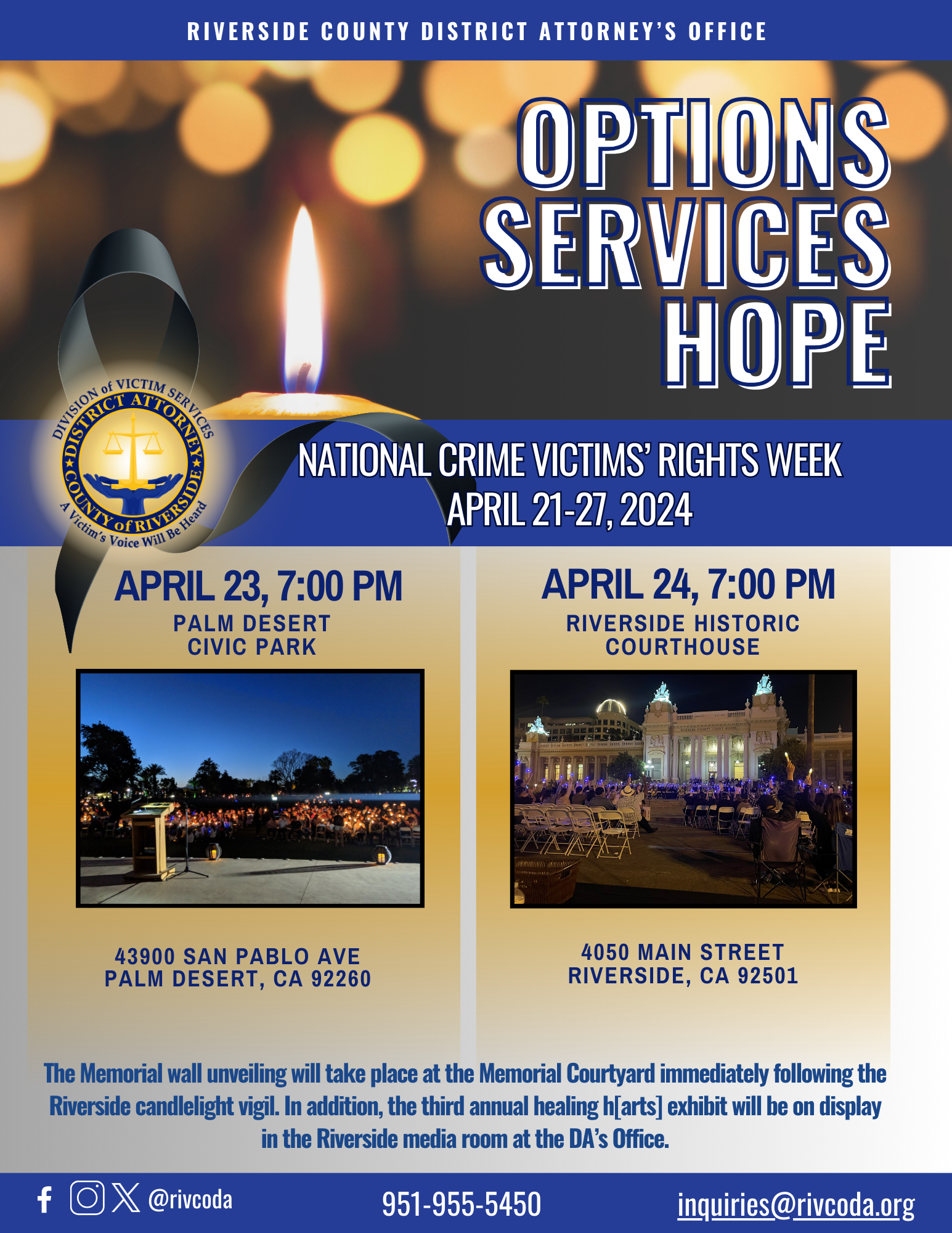 National Crime Victims' Rights Week Candlelight Vigil | riversideca.gov