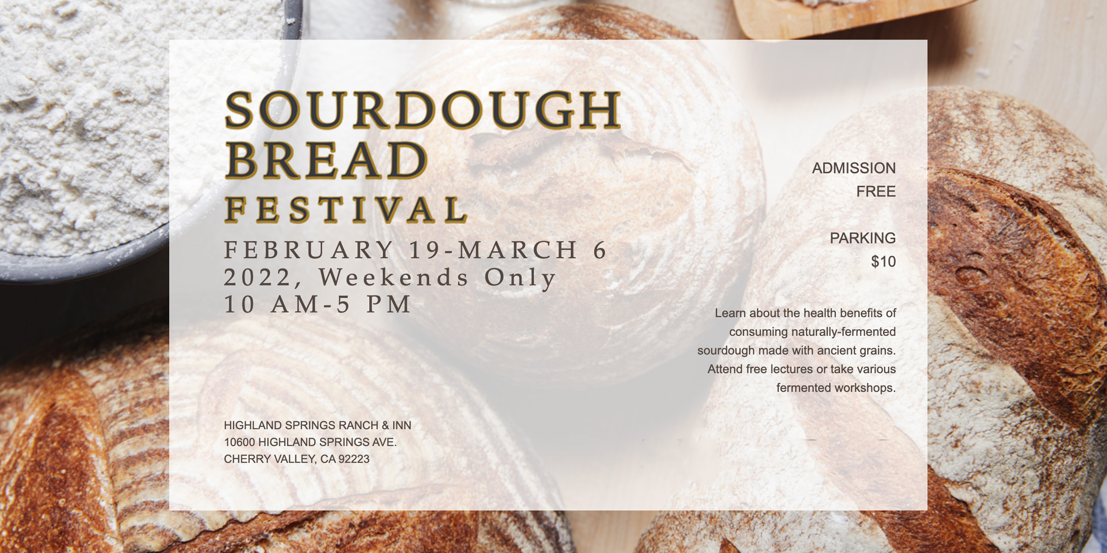 Sourdough Bread Festival riversideca.gov