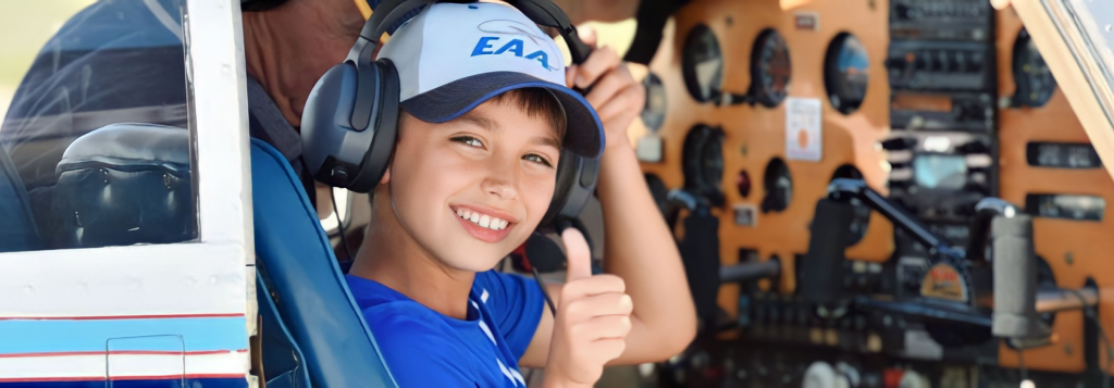Kid in plane