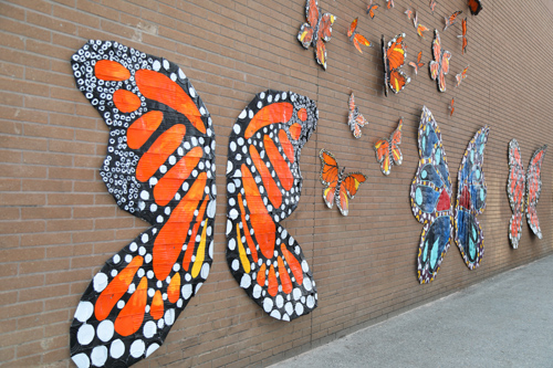 butterfly art installation